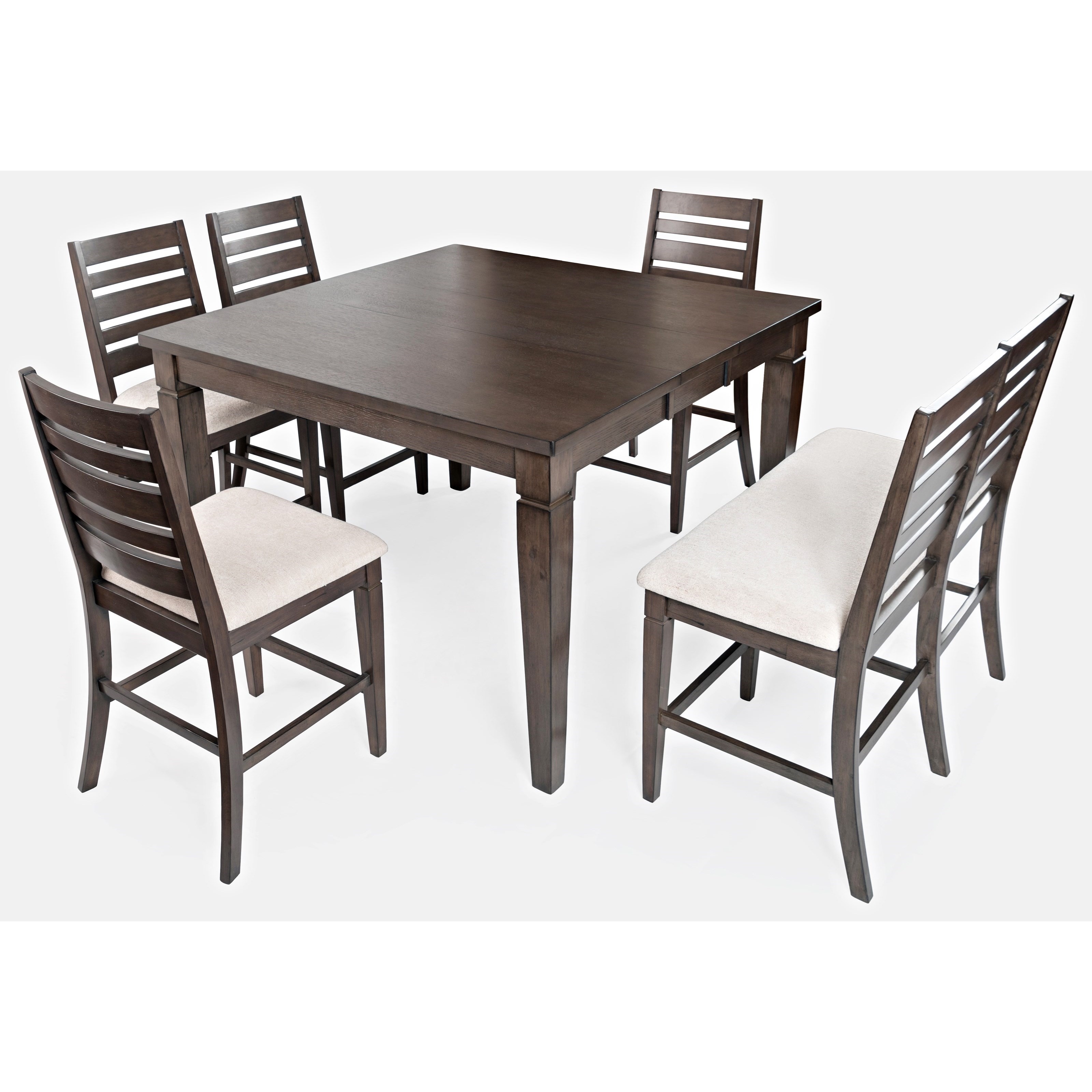 Jofran Lincoln Square 1x1959BS42KD+1x195954+4x1959BS428KD Counter Height Table and Chair Set